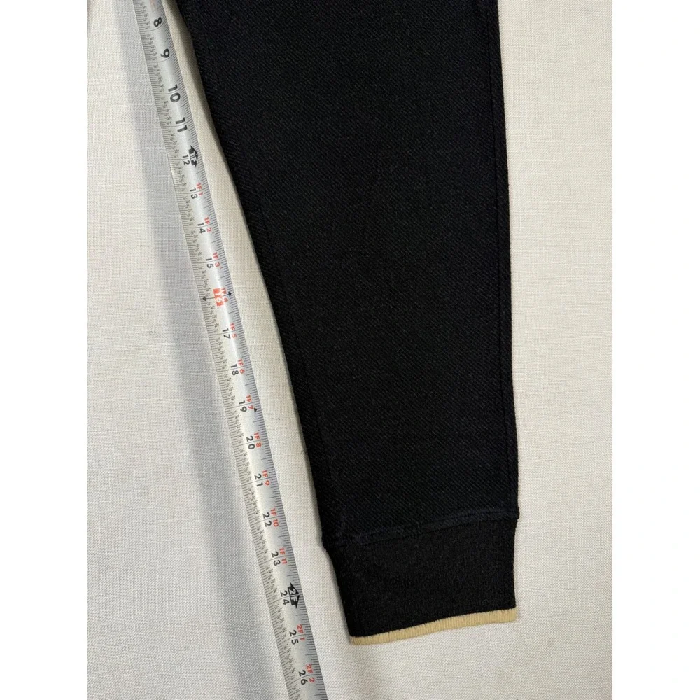 Faherty women's Navy Knit Jogger Pants Textured Drawstring Sweatpants Size L